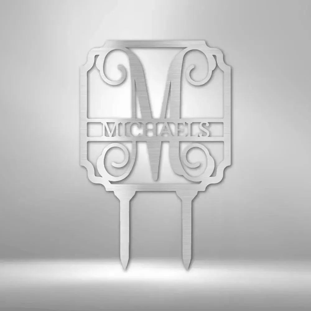 Custom Vine Stake Metal Art Sign