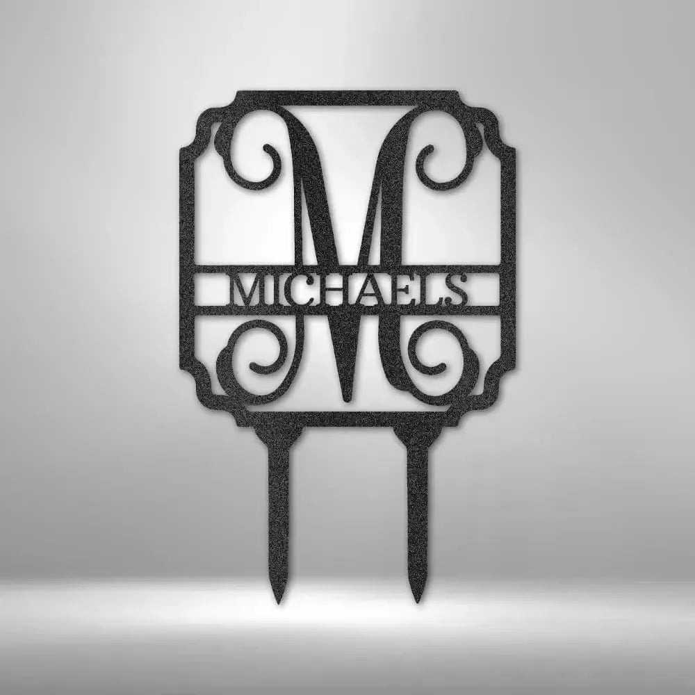 Custom Vine Stake Metal Art Sign