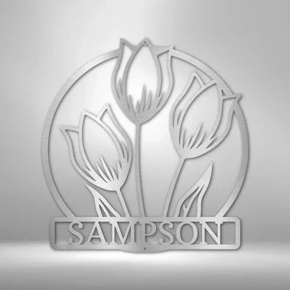 Custom Wild Tulip Metal Art Sign