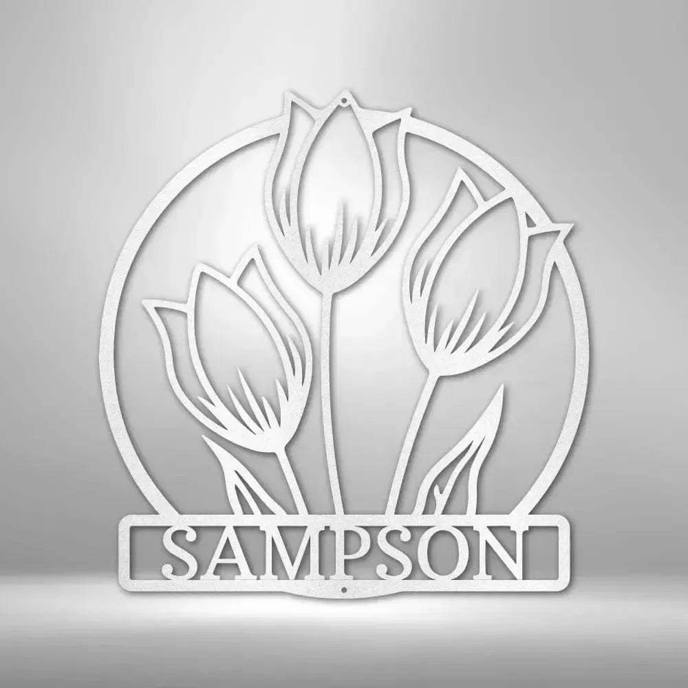 Custom Wild Tulip Metal Art Sign