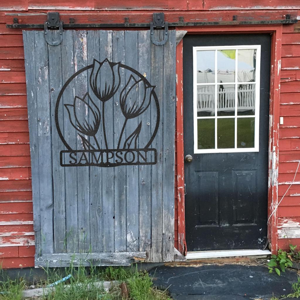 Custom Wild Tulip Metal Art Sign