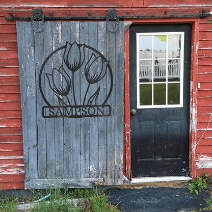 Custom Wild Tulip Metal Art Sign