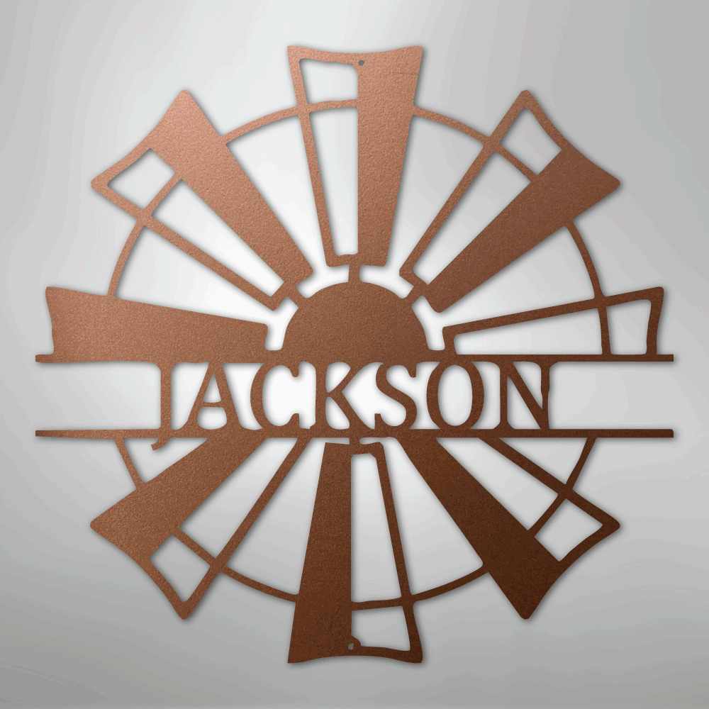 Custom Windmill Metal Art Sign