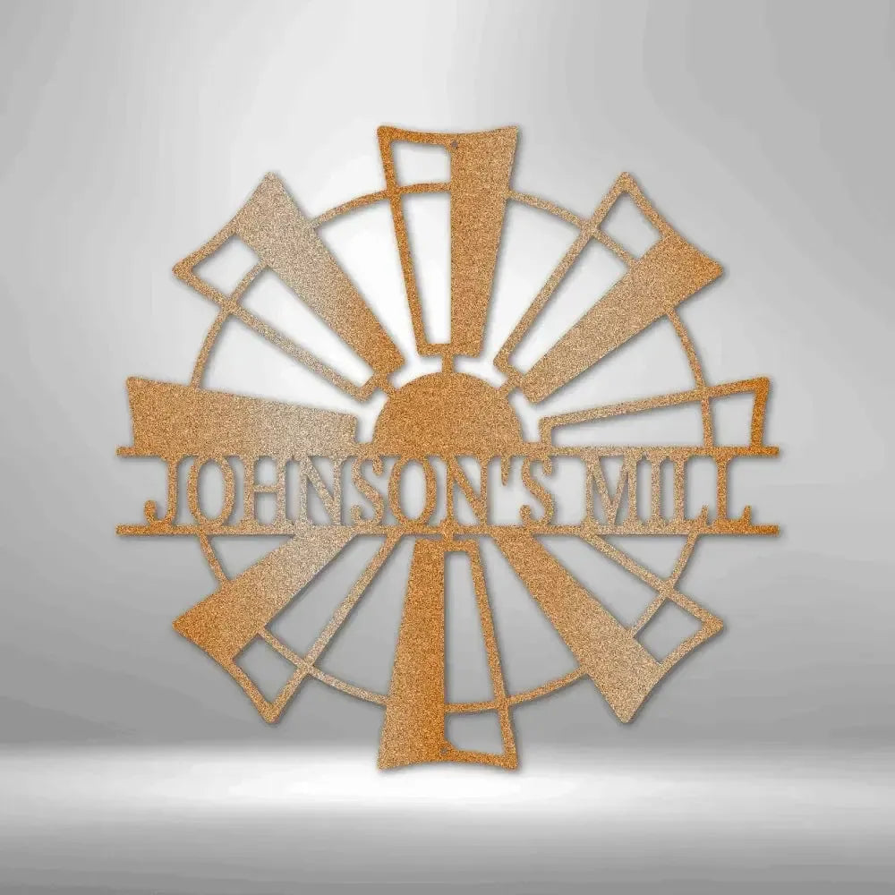 Custom Windmill Metal Art Sign