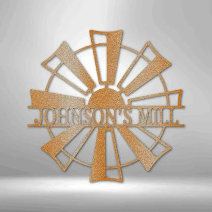 Custom Windmill Metal Art Sign