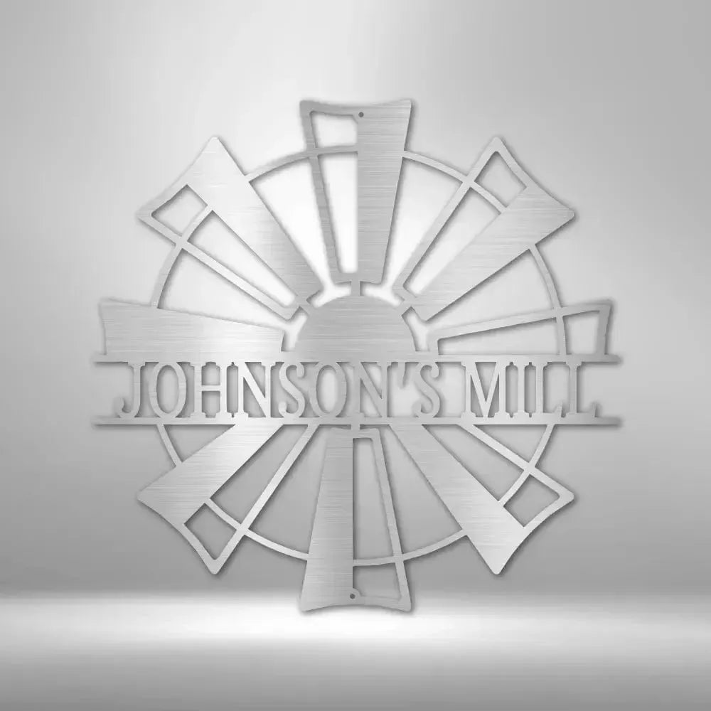 Custom Windmill Metal Art Sign