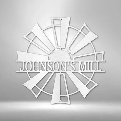 Custom Windmill Metal Art Sign