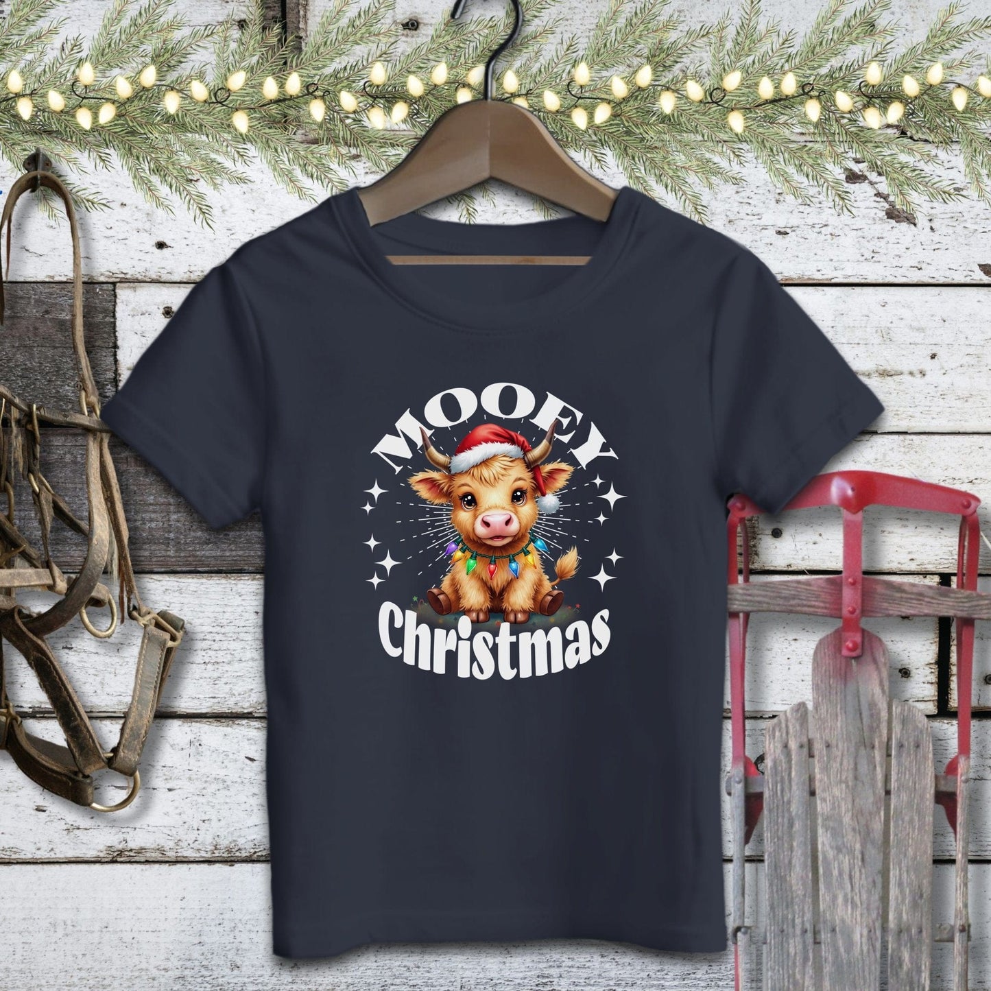Cute Baby Cow Christmas Baby Shirt