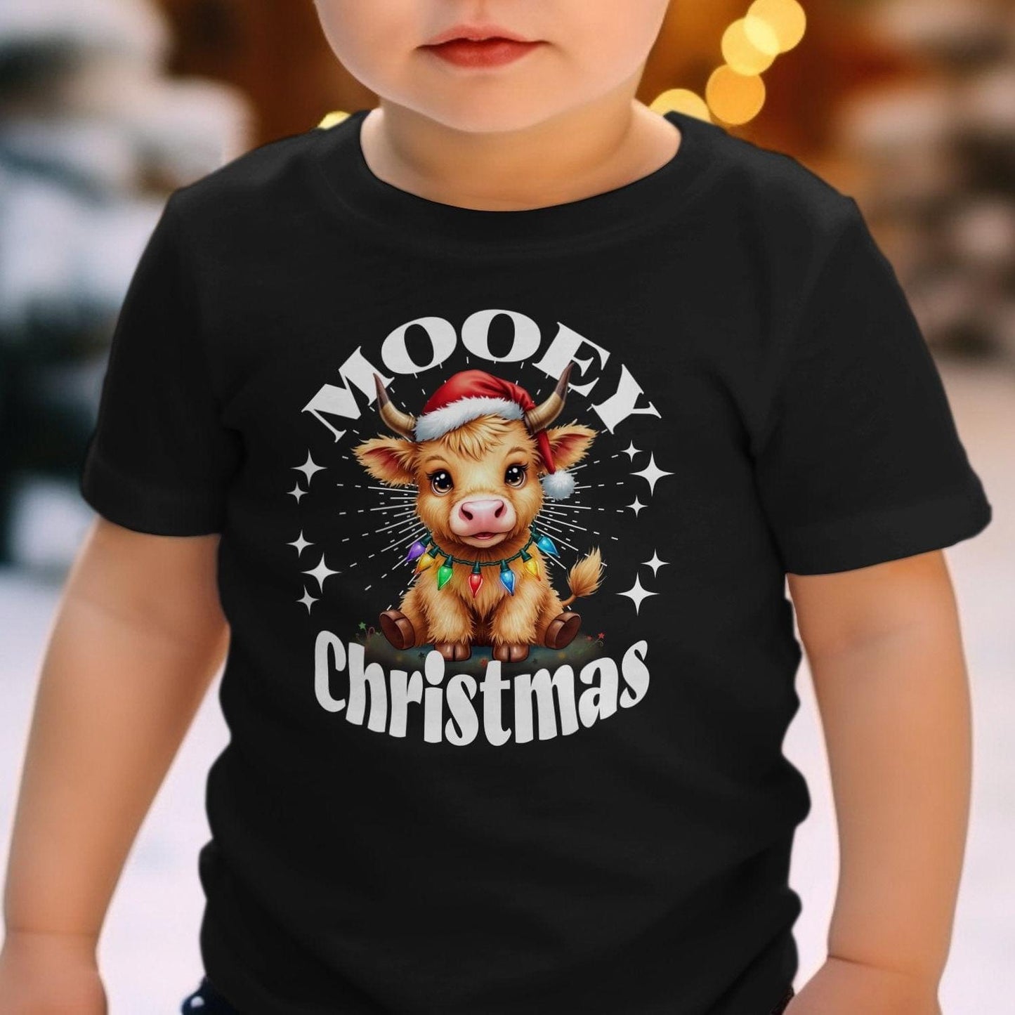 Cute Baby Cow Christmas Baby Shirt