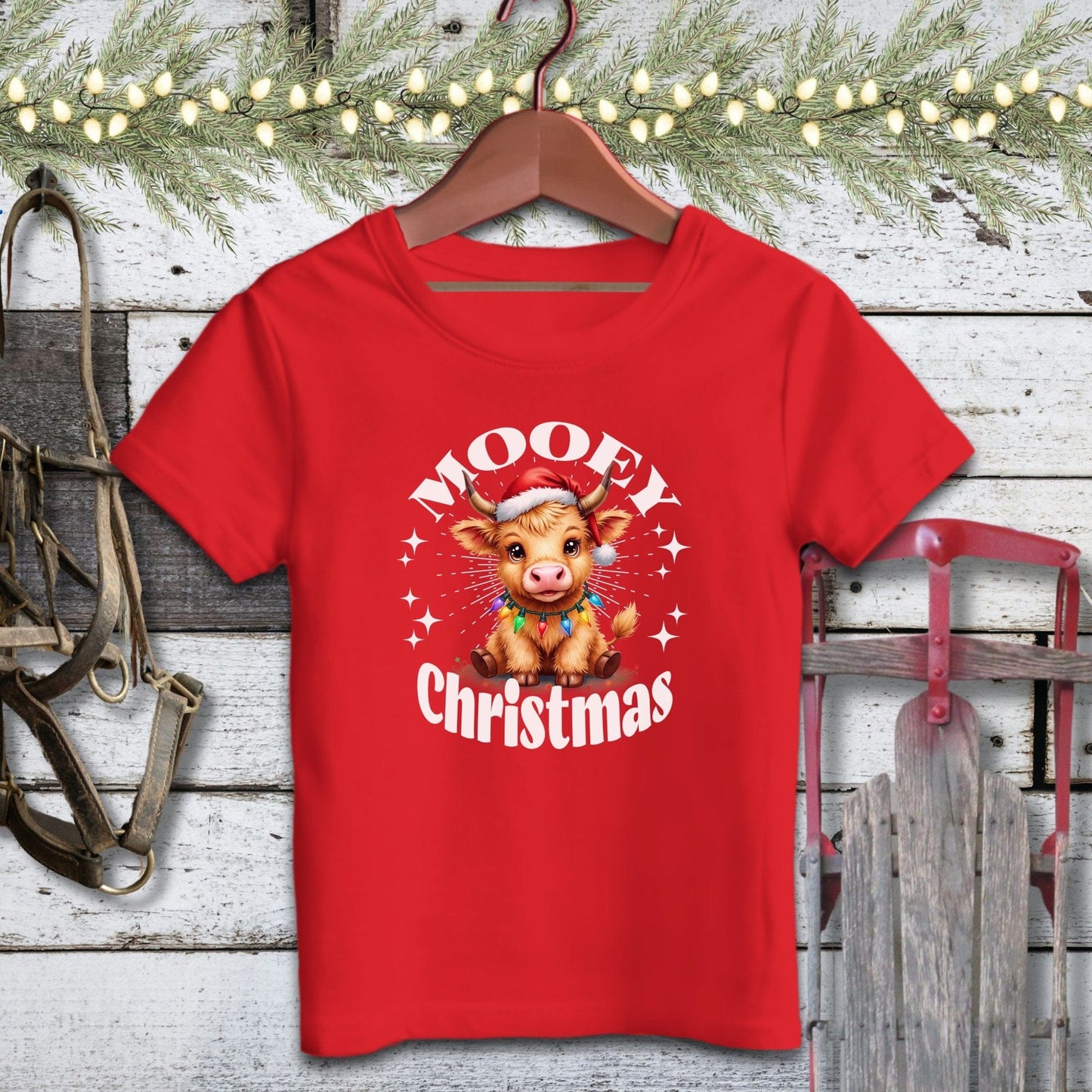 Cute Baby Cow Christmas Baby Shirt