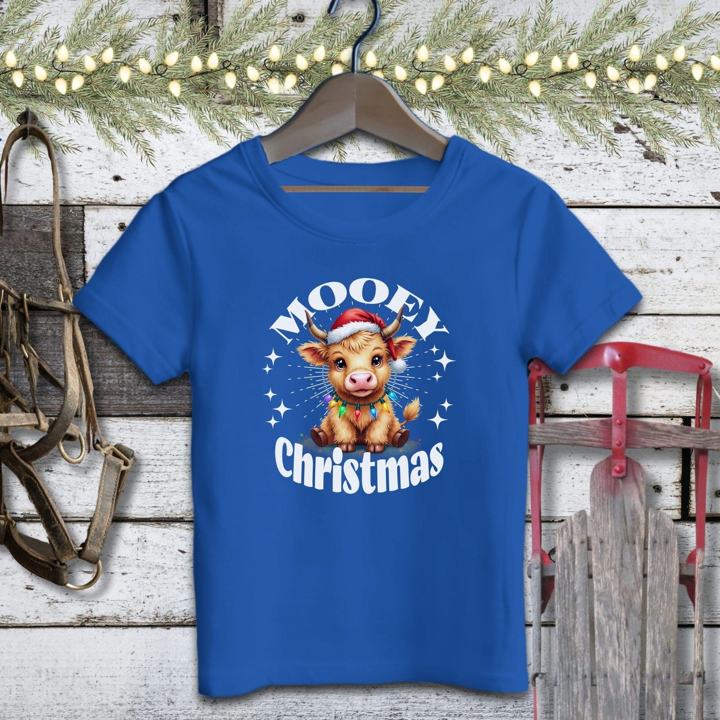 Cute Baby Cow Christmas Baby Shirt