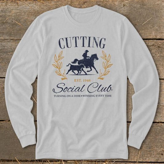 Cutting Social Club Long Sleeve Tee - Sport Grey
