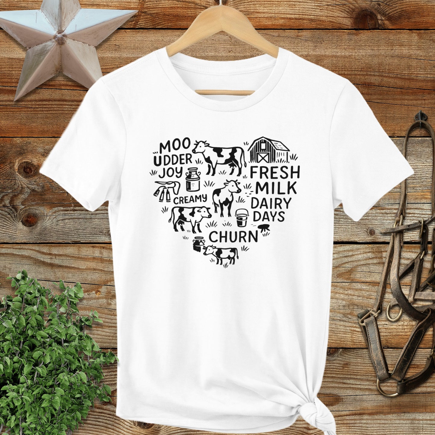 Dairy Farm Heart Ladies Tee
