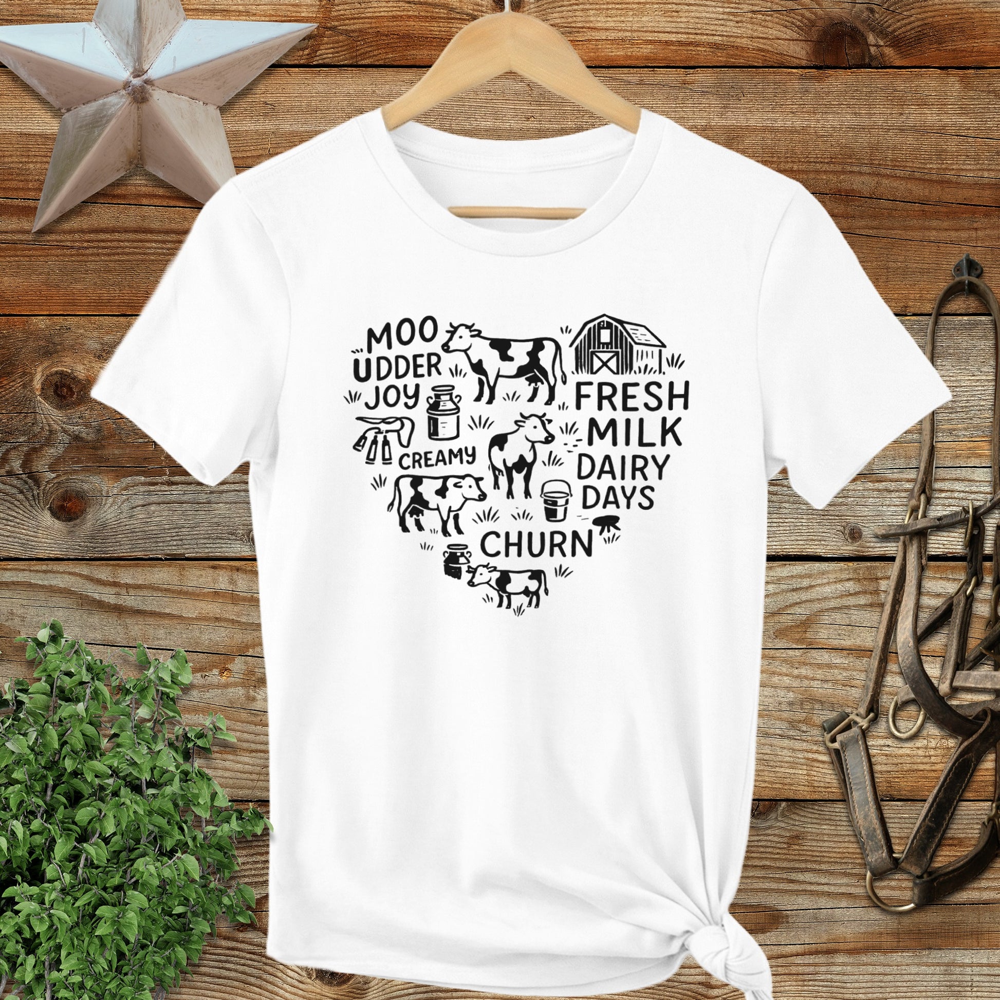 Dairy Farm Heart Ladies Tee