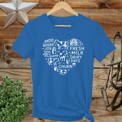 Dairy Farm Heart Ladies Tee