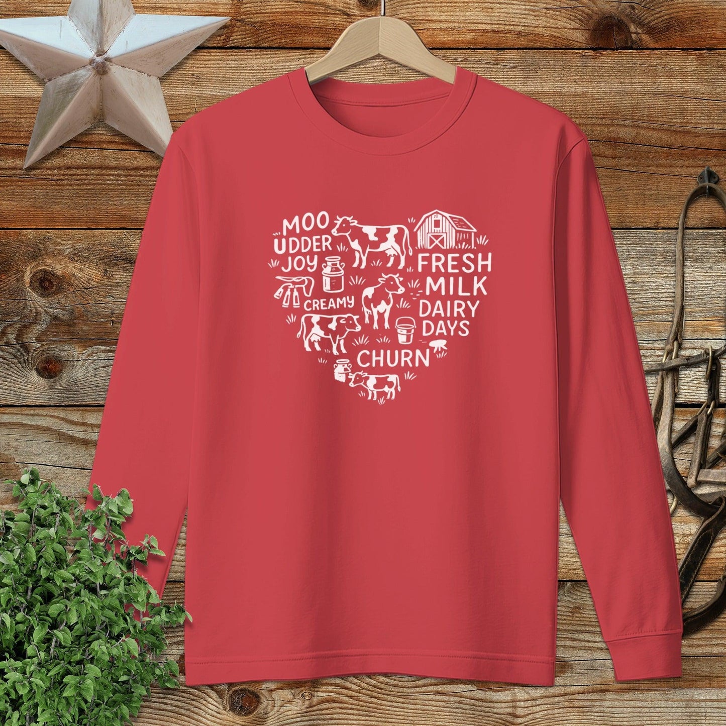 Dairy Farm Heart Long Sleeve Tee