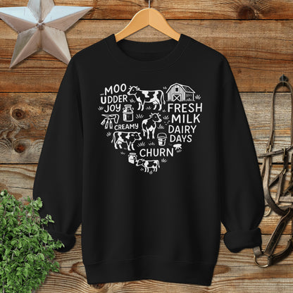 Dairy Farm Heart Sweatshirt