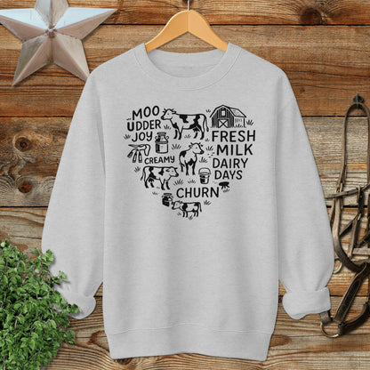 Dairy Farm Heart Sweatshirt