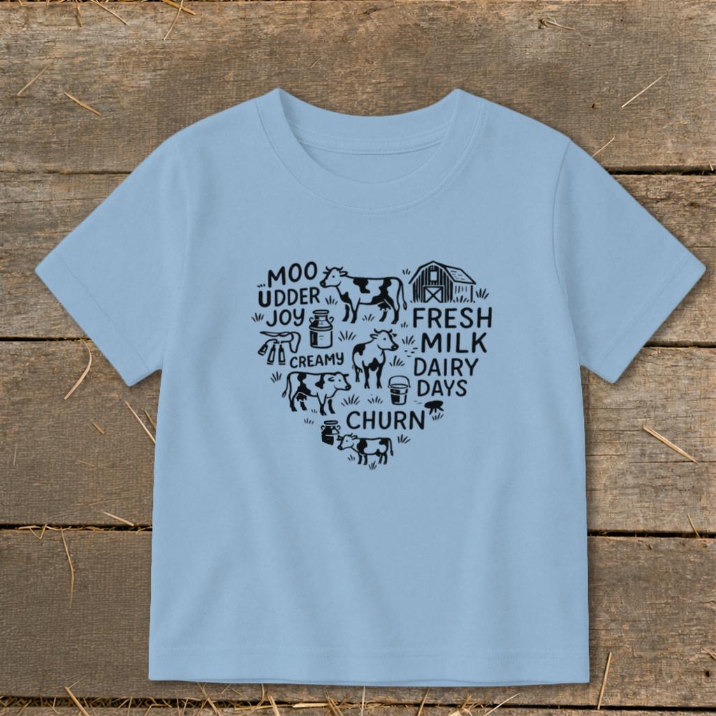 Dairy Farm Heart Toddler Tee