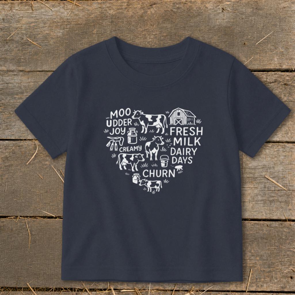 Dairy Farm Heart Toddler Tee