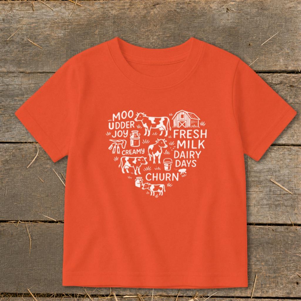 Dairy Farm Heart Toddler Tee