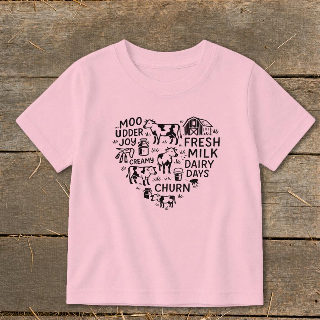 Dairy Farm Heart Toddler Tee