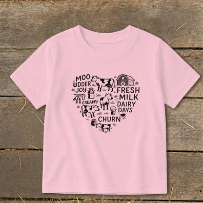 Dairy Farm Heart Toddler Tee