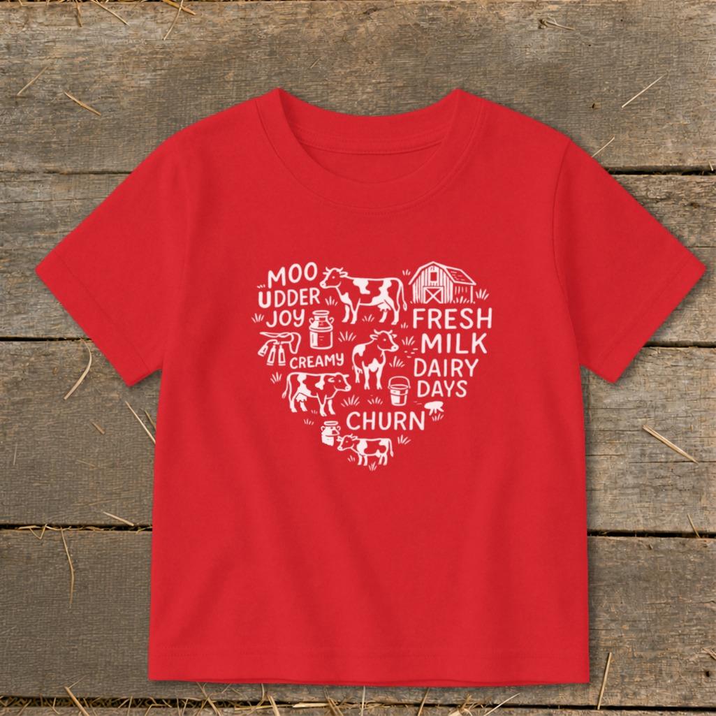 Dairy Farm Heart Toddler Tee