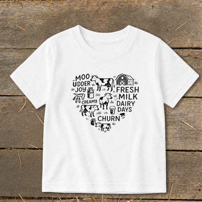 Dairy Farm Heart Toddler Tee