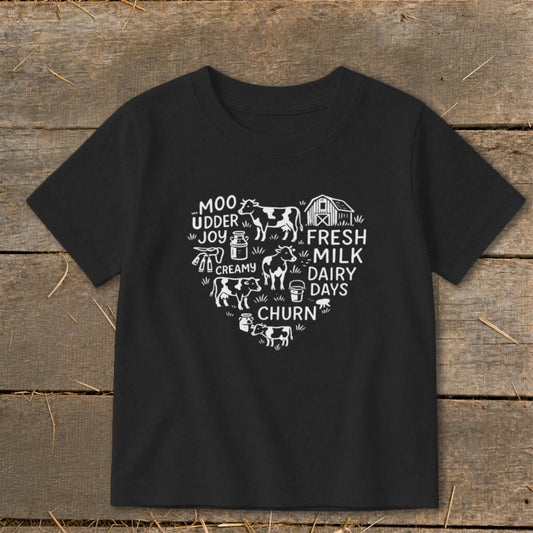 Dairy Farm Heart Toddler Tee