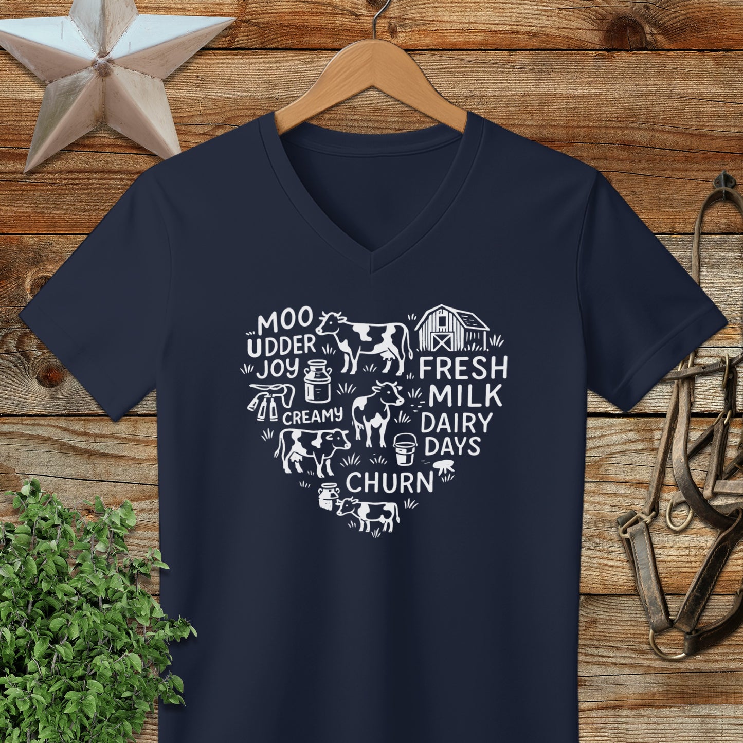 Dairy Farm Heart V-neck