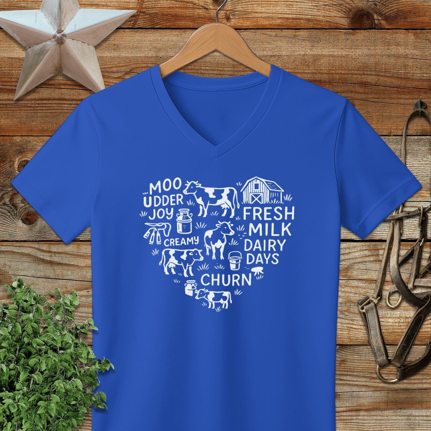 Dairy Farm Heart V-neck