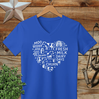 Dairy Farm Heart V-neck