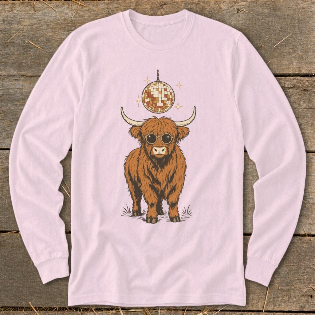 Disco Cow Long Sleeve Tee