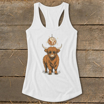 Disco Cow Racerback Tank