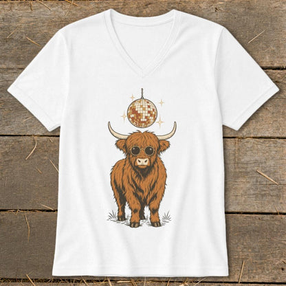 Disco Cow V-neck