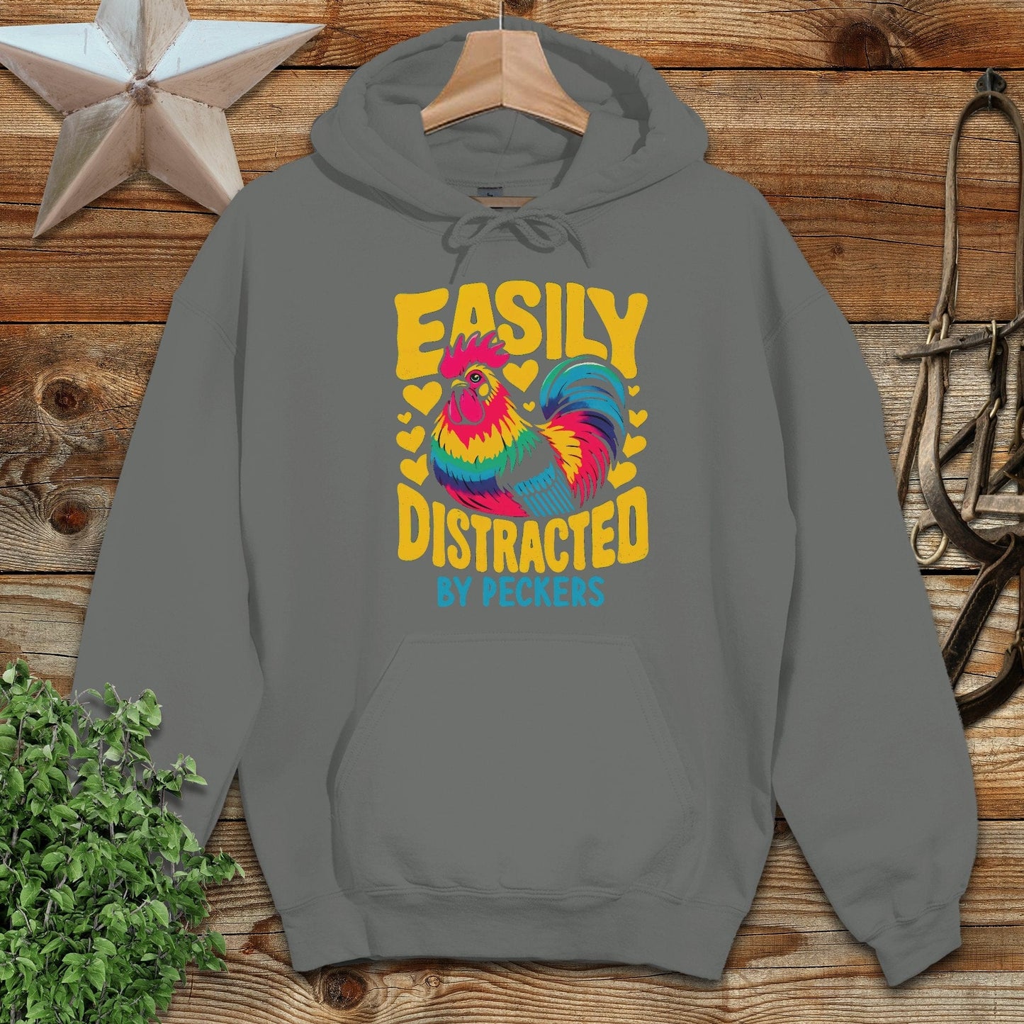 Distracted by Peckers Hoodie
