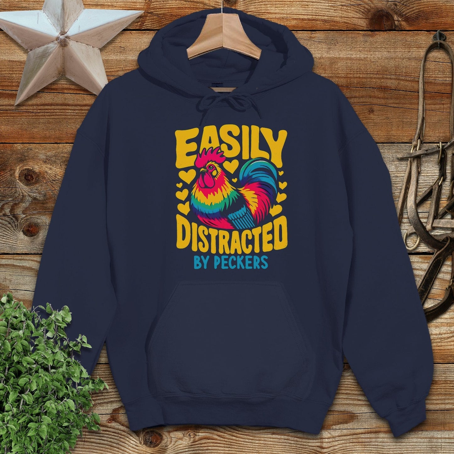 Distracted by Peckers Hoodie