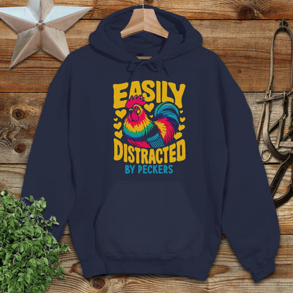 Distracted by Peckers Hoodie
