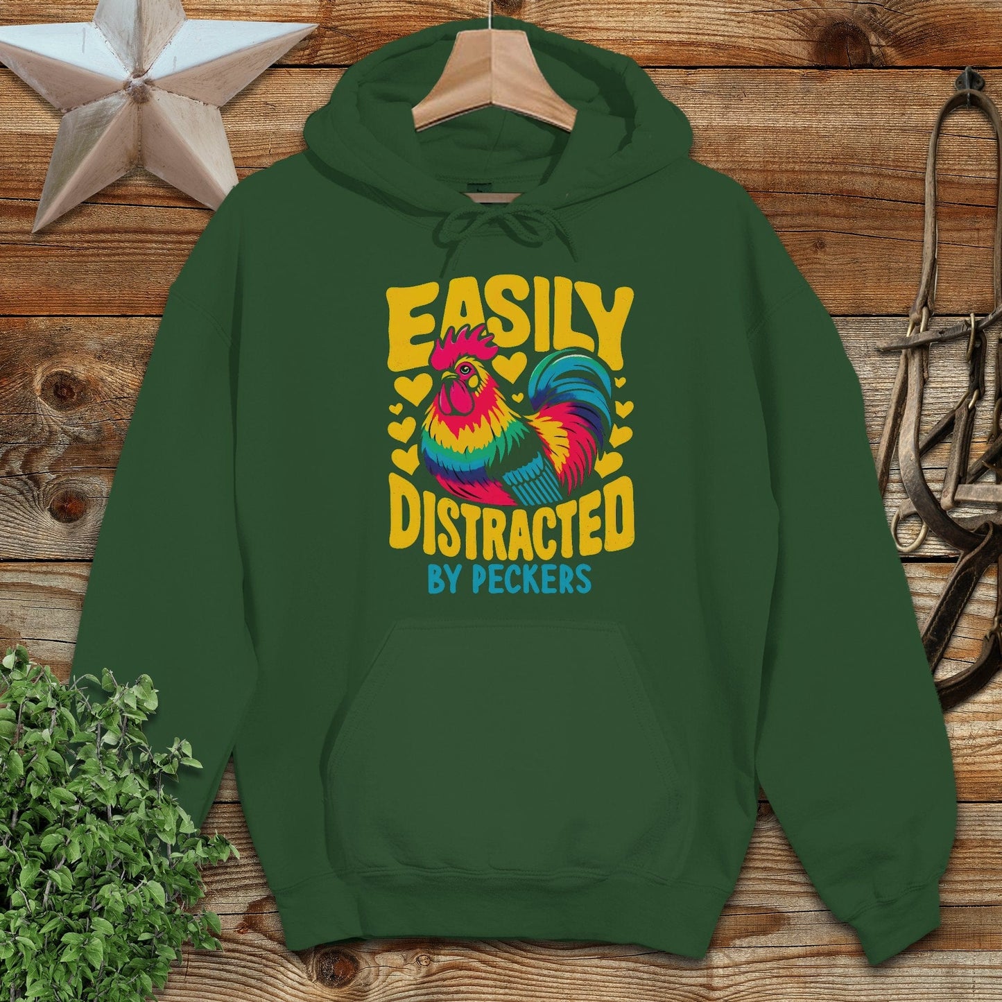 Distracted by Peckers Hoodie