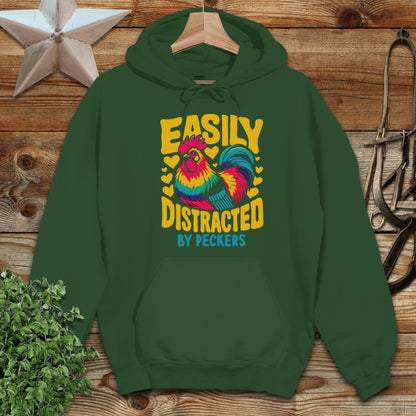 Distracted by Peckers Hoodie