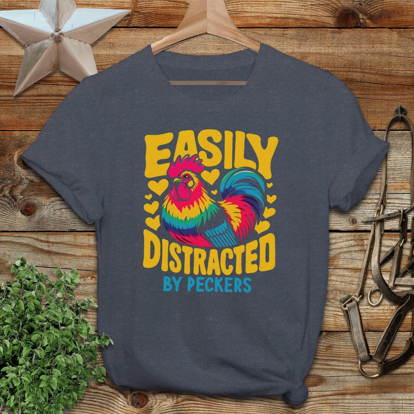 Distracted by Peckers Softstyle Tee