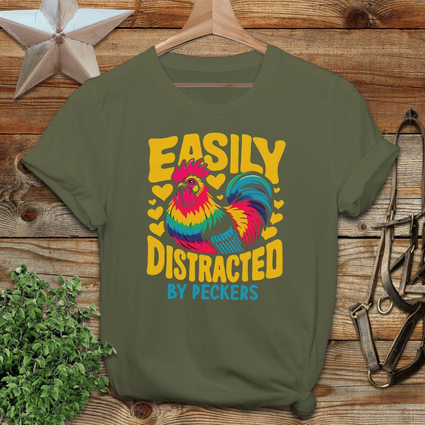 Distracted by Peckers Softstyle Tee