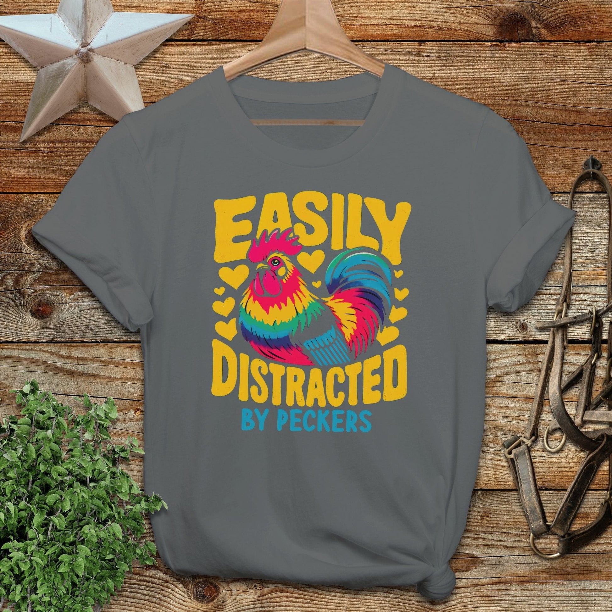Distracted by Peckers Softstyle Tee
