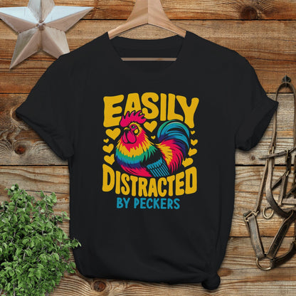 Distracted by Peckers Softstyle Tee