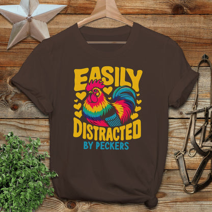 Distracted by Peckers Softstyle Tee