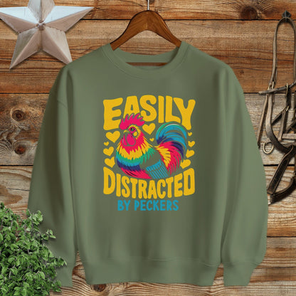 Distracted by Peckers Sweatshirt