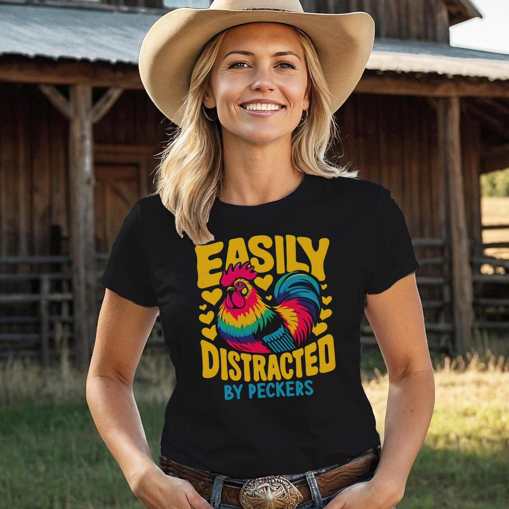 Distracted by Peckers T-shirt