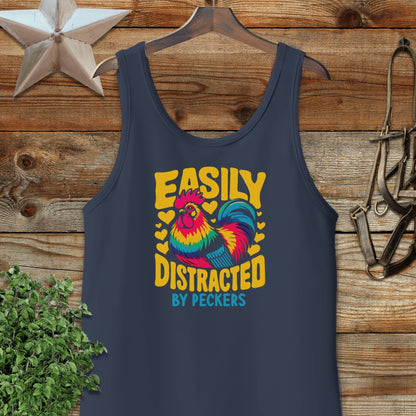 Distracted by Peckers Tank Top