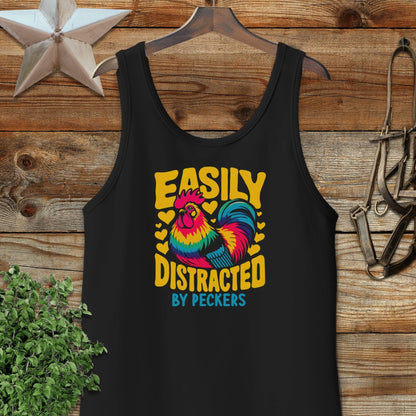 Distracted by Peckers Tank Top